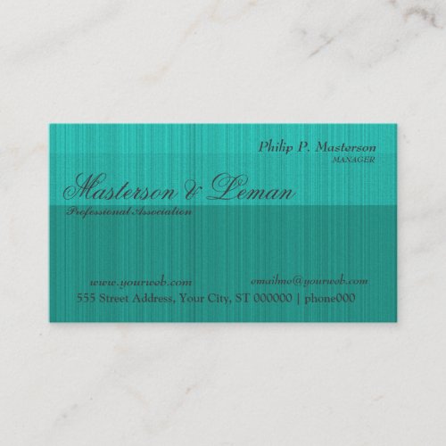 Male  Hunter green Textured  Monogram  Designs Business Card Template
