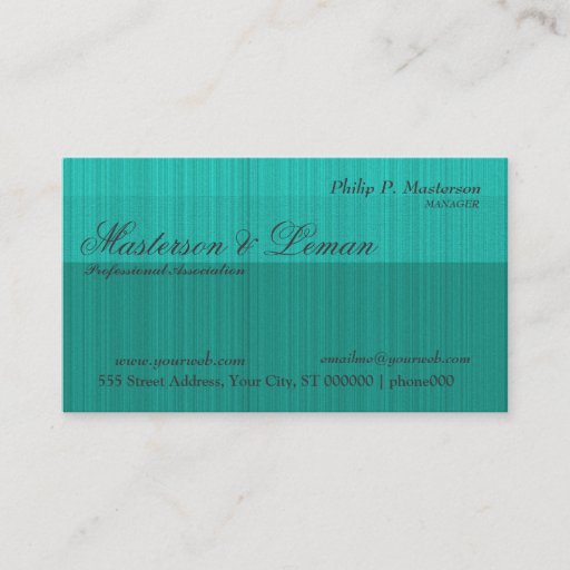 Customizable Male  Hunter green Textured  Monogram  Designs Business Card Template