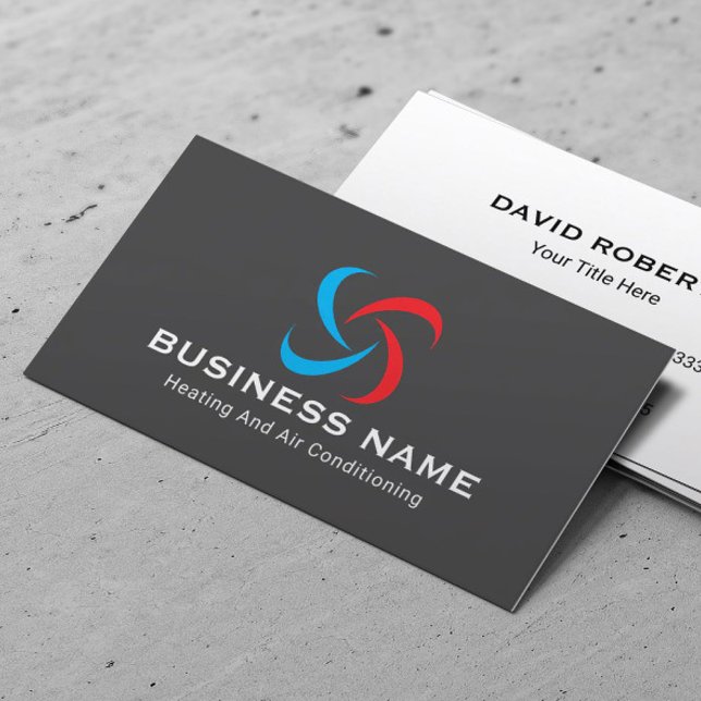 Professional HVAC Heating & Air Conditioning Business Card (Creator Uploaded)
