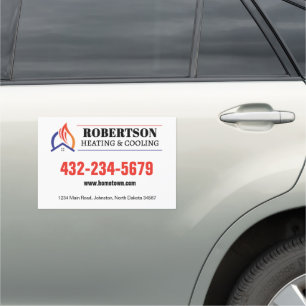 Professional HVAC Heating Cooling Car Magnet