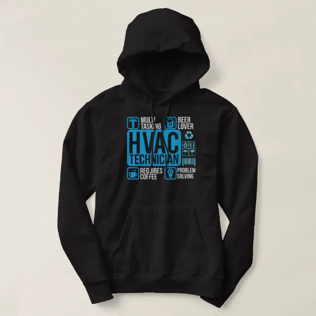 Professional HVAC Technician HVAC Heating Cooling Hoodie Zazzle