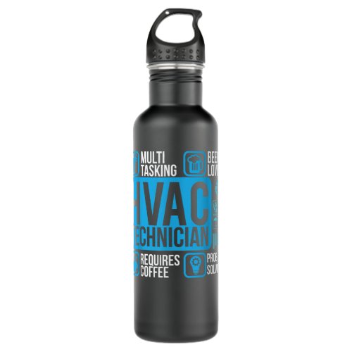 Professional HVAC Technician HVAC Heating Cooling  Stainless Steel Water Bottle