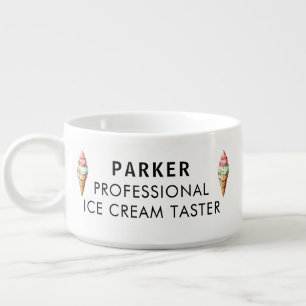 Professional Ice Cream Taster Personalized Bowl