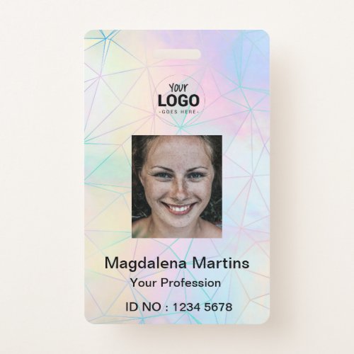 professional ID card polygonal design Badge