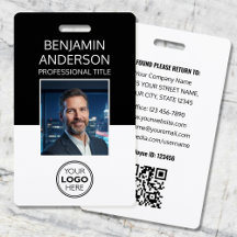 Professional ID Photo Logo Employee Staff Black