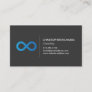 Professional Infinity Symbol in Blue Business Card