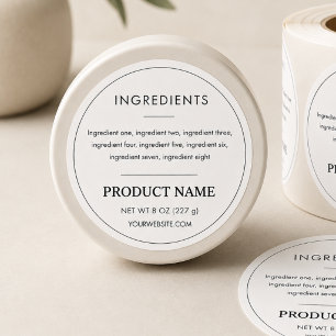 Professional Ingredients Product Label