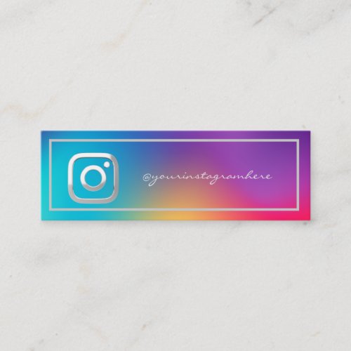 Professional Instagram  Holographic Business Card