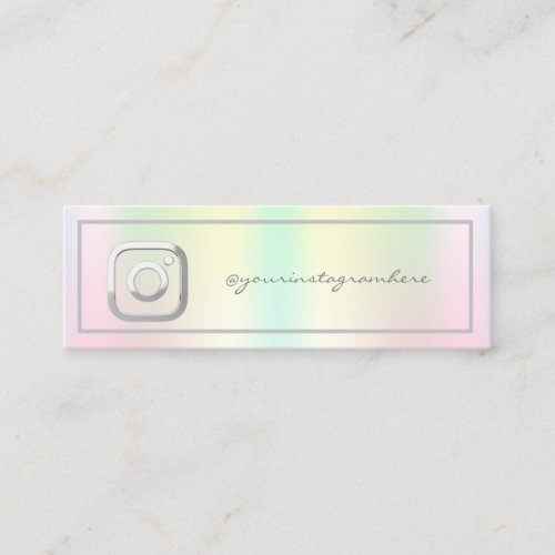 Professional Instagram  Holographic Business Card