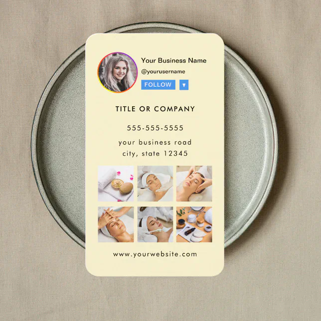 Professional Instagram Photo Follow Me Qr Code Business Card | Zazzle