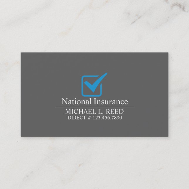 Professional Insurance Agency, Agent Business Card (Front)