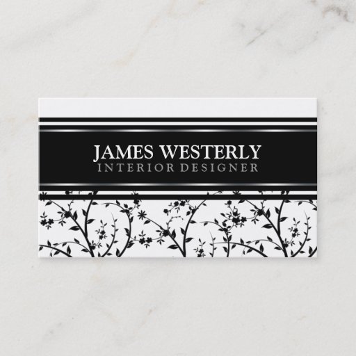 Customizable Professional Interior Designer Business Cards