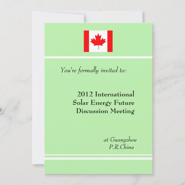 Professional, international business meeting invitation (Front)
