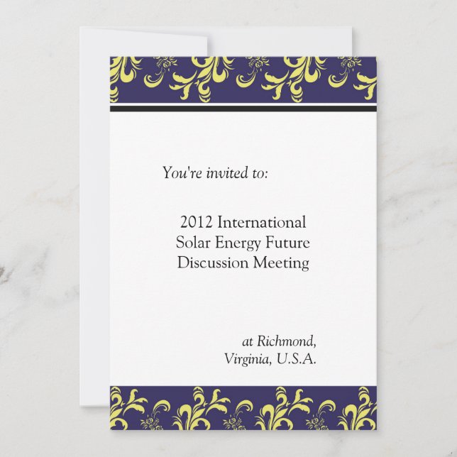 professional, international,company meeting invitation (Front)