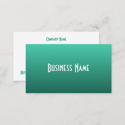 Professional Jade Green Business Card