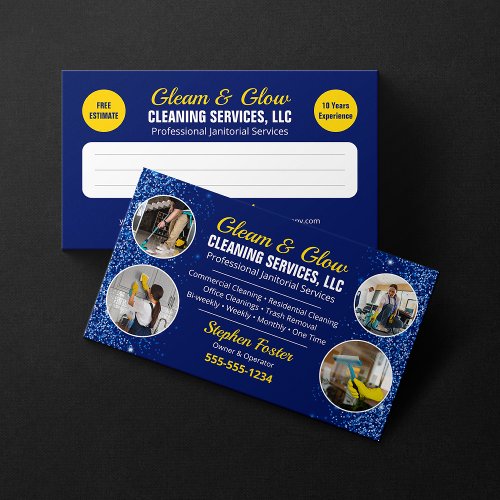 Professional Janitorial Cleaning Housekeeping Maid Business Card