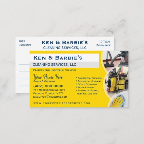 Professional Janitorial Cleaning Housekeeping Serv Business Card