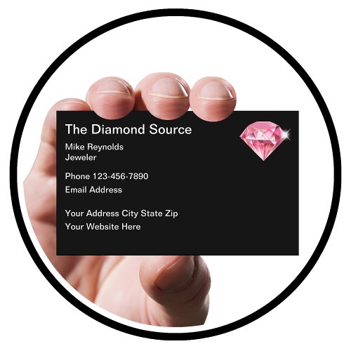 Professional Jeweler Diamond Theme Business Card