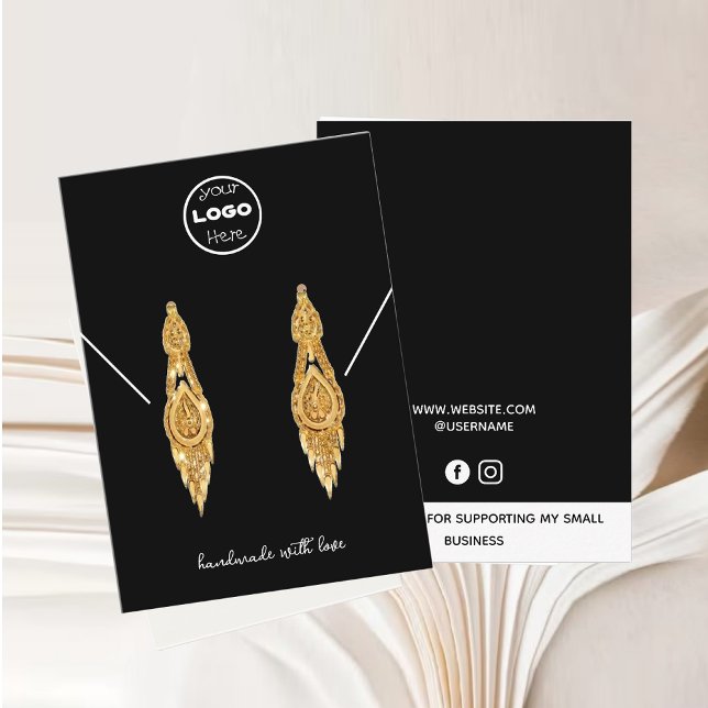 Professional Jewelry Earrings Display Card (Present your jewelry with elegance and sophistication using our Professional Earrings Display Card.)