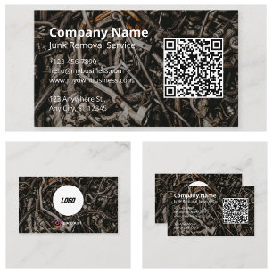 Professional Junk Removal Service Business Card