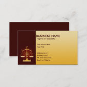 professional justice business card (Front/Back)