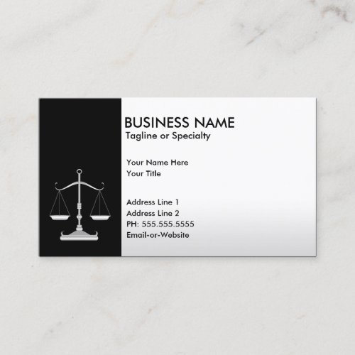 professional justice business card