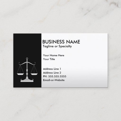 Customizable professional justice business card