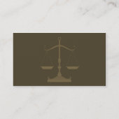 professional justice law student business card (Back)