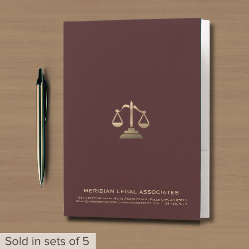 Professional Justice Scale Logo Folder
