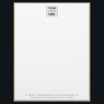 Professional Kraft Border Business Logo Letterhead<br><div class="desc">A classy business logo design with your business details and a rustic kraft border. Perfect for small and large corporate businesses. Professional and clean design.</div>