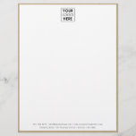 Professional Kraft Border Business Logo Letterhead<br><div class="desc">A classy business logo design with your business details and a rustic kraft border. Perfect for small and large corporate businesses. Professional and clean design.</div>