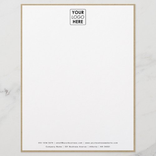 Professional Kraft Border Business Logo Letterhead