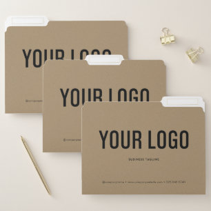 Professional Kraft Business Logo File Folders
