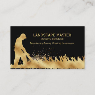 Professional Landscape Lawn Care Mowing Gardening Business Card