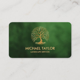 professional landscape tree service and lawn care business card