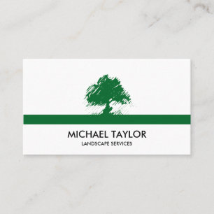 professional landscape tree service and lawn care business card