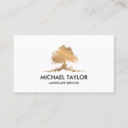 professional landscape tree service and lawn care business card