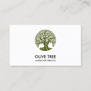 professional landscape tree service and lawn care business card