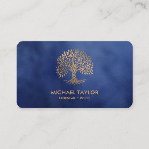 professional landscape tree service and lawn care business card