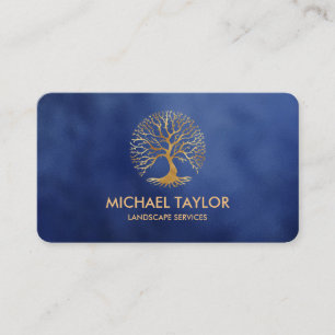 professional landscape tree service and lawn care business card