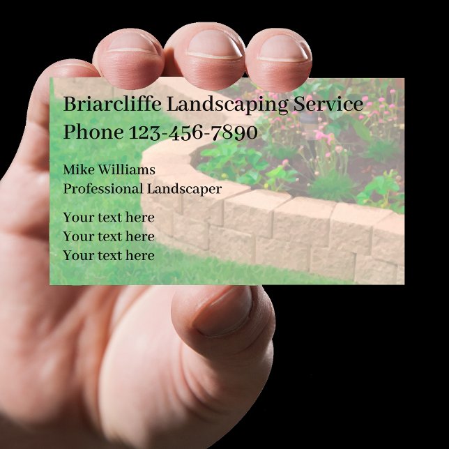 Professional Landscaper Background Business Card (Creator Uploaded)