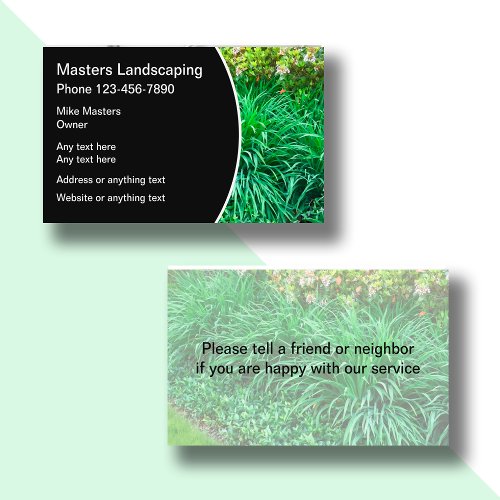 Professional Landscaper Contact Business Card