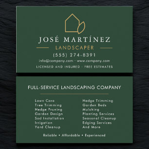 Professional Landscaper Lawn Service Business Card
