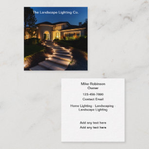 Professional Landscaping And Home Lighting Square Business Card