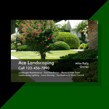 Professional Landscaping Businesscards Business Card by Luckyturtle at Zazzle