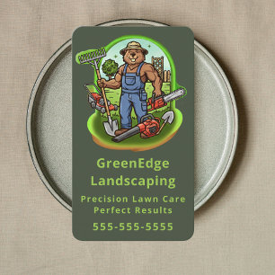 Professional Landscaping Groundskeeping Lawn Care Business Card