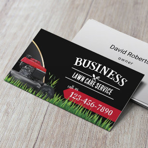 Professional Landscaping & Lawn Care Service Business Card