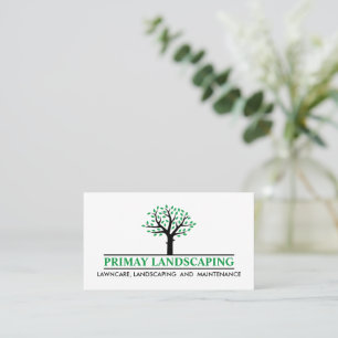 Professional Landscaping Mowing Lawn Care Service  Business Card