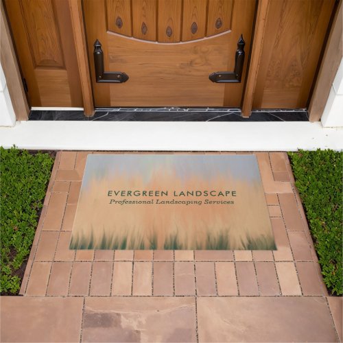 Professional Landscaping Service Blue Coral Green Doormat