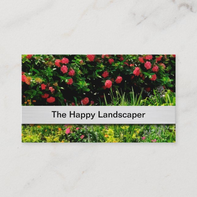 Professional Landscaping Service Provider Business Card (Front)
